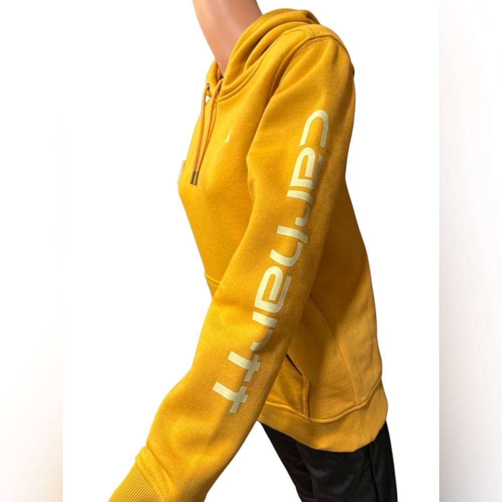CARHARTT Relaxed Fit Midweight Logo Sleeve Graphic Hoodie Kangaroo Pocket NWT XS - Picture 3 of 10